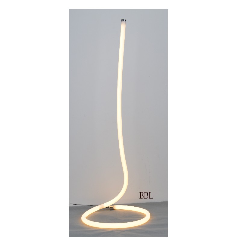 LED floor lamp with circle acrylic tube