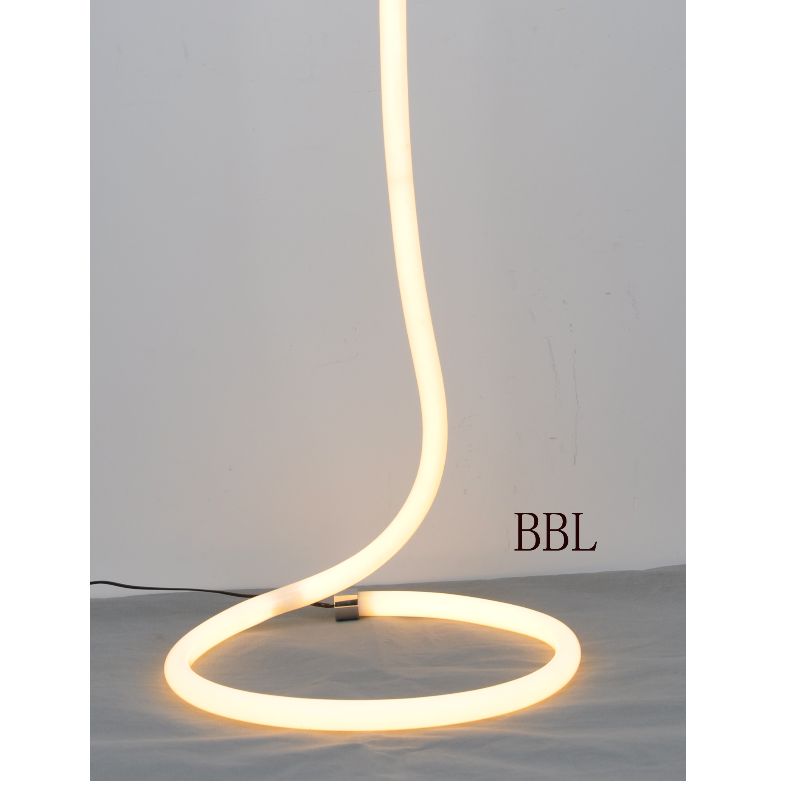 LED floor lamp with circle acrylic tube