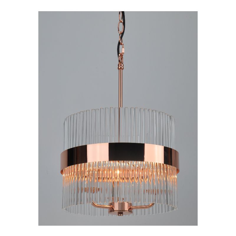 Pendant lamp with glass rod