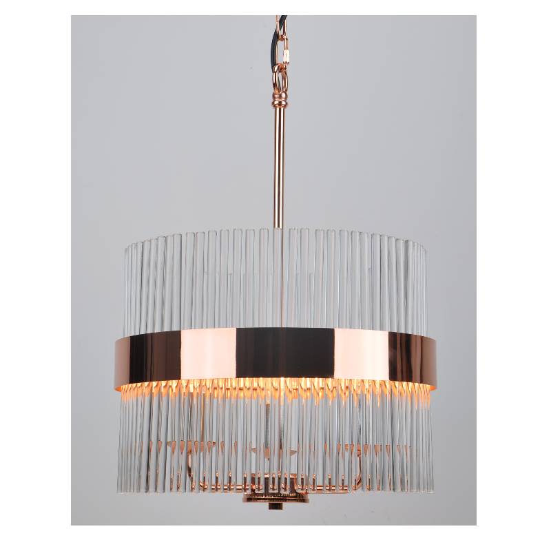 Pendant lamp with glass rod