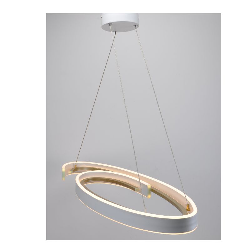 LED pendant lamp with track shape, light up and down