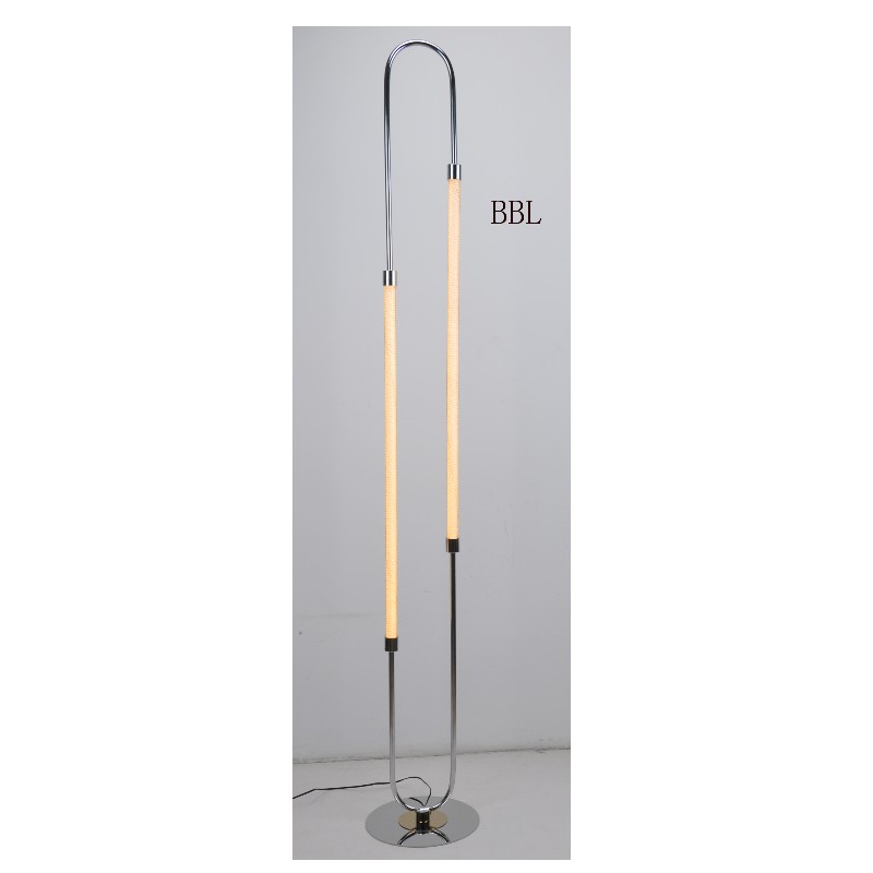 LED floor lamp with oval lamp body and acrylic tube